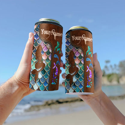 Mermaid - Personalized Mermaid Can Cooler
