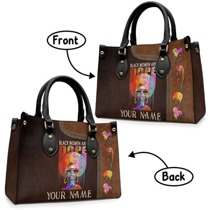 Black Women Are Dope - Personalized African American Leather Handbag