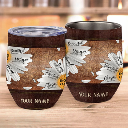 God Says You Are - Personalized Christian Wine Tumbler