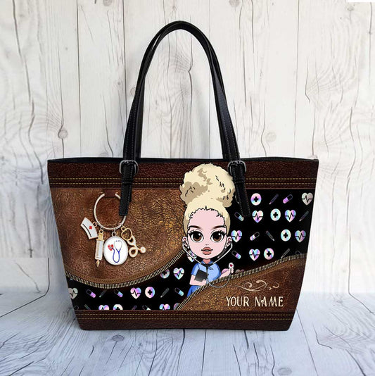 Nurse Life - Personalized Nurse Leather Bag