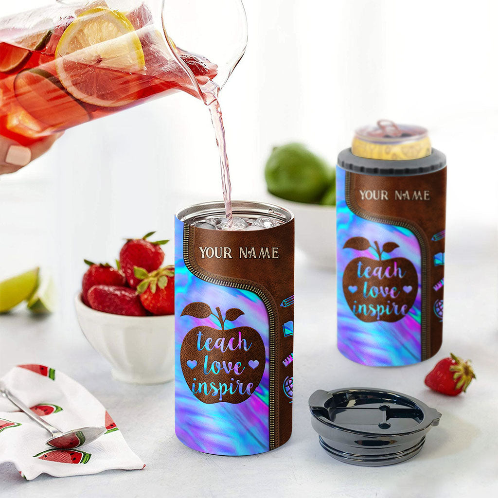 Teach Love Inspire - Personalized Teacher Can Cooler