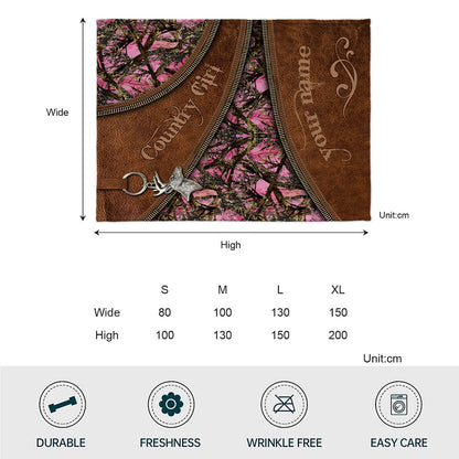 Country Girl - Personalized Hunting Blanket