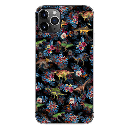 Tropical Dinosaurs Pattern - Dinosaur Phone Case