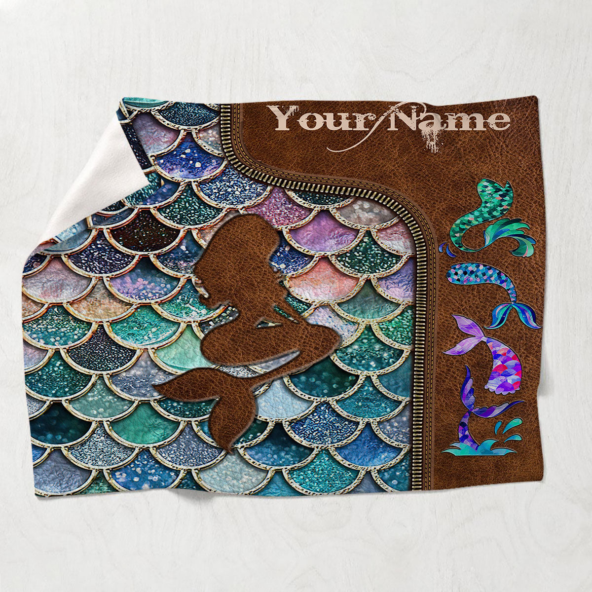 Mermaid - Personalized Mermaid Blanket