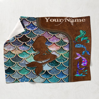 Mermaid - Personalized Mermaid Blanket