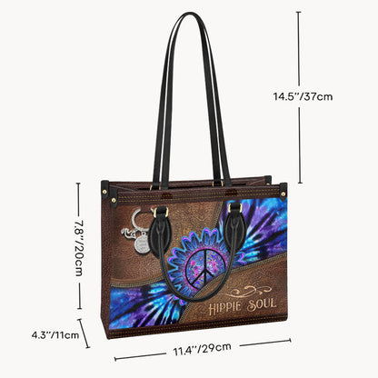 Peace Love Joy - Hippie Leather Handbag