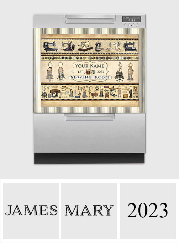 Sewing Room - Personalized Sewing Dishwasher Cover