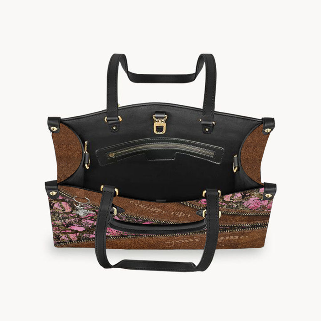 Country Girl - Personalized Hunting Leather Handbag