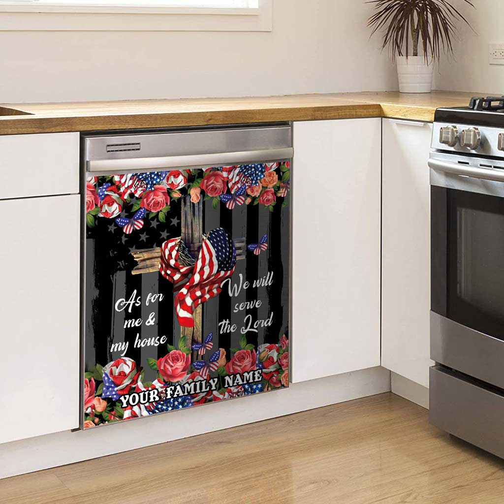 We Will Serve The Lord - Personalized Christian Dishwasher Cover