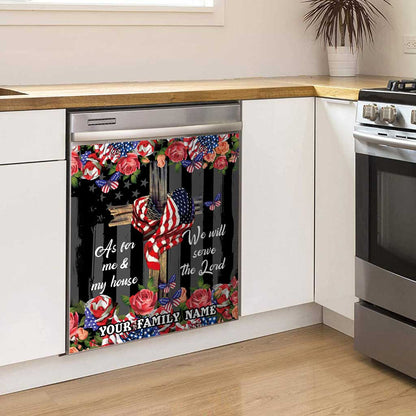 We Will Serve The Lord - Personalized Christian Dishwasher Cover