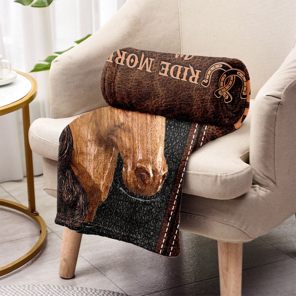 Ride More Worry Less - Personalized Horse Blanket