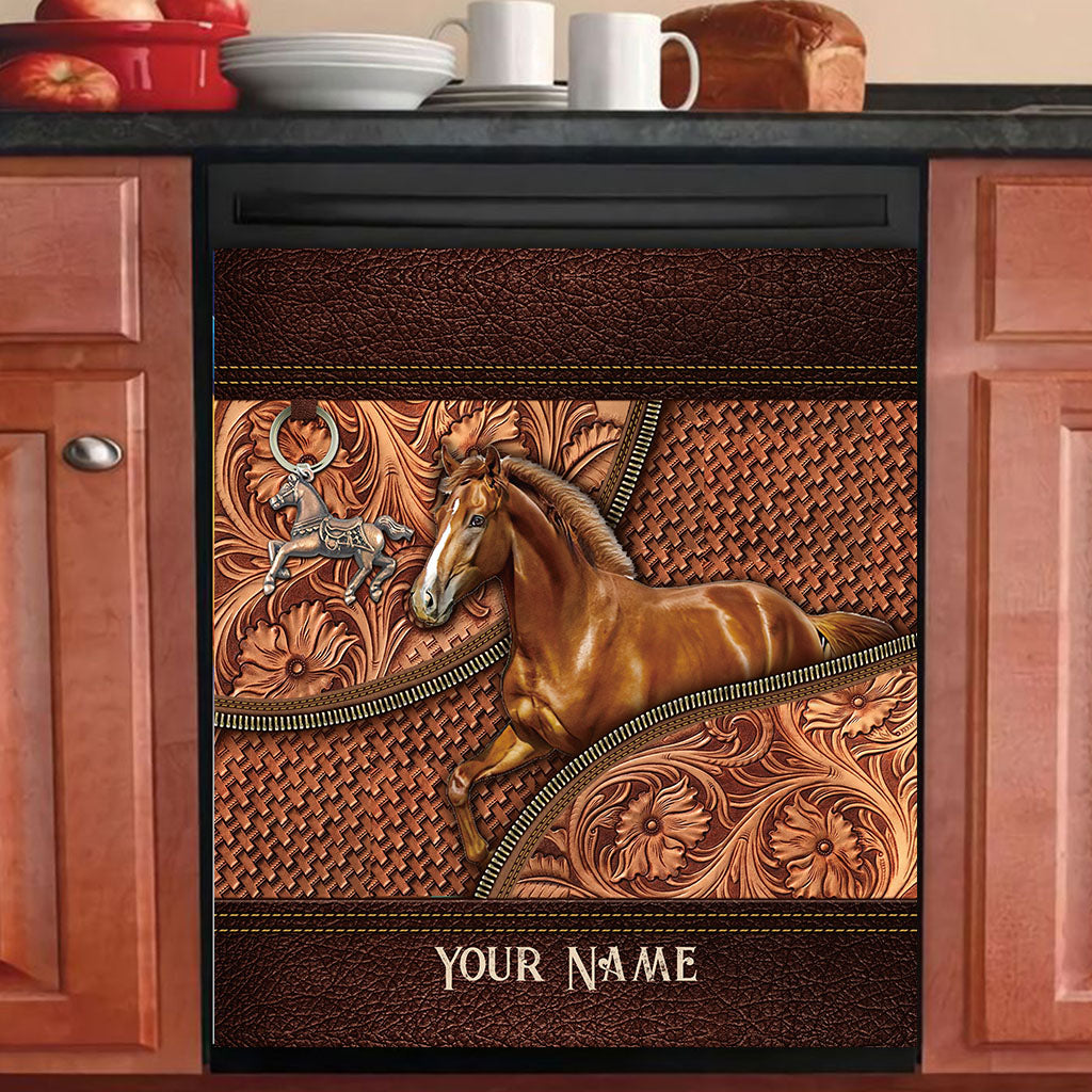 Love Horse - Personalized Horse Dishwasher Cover