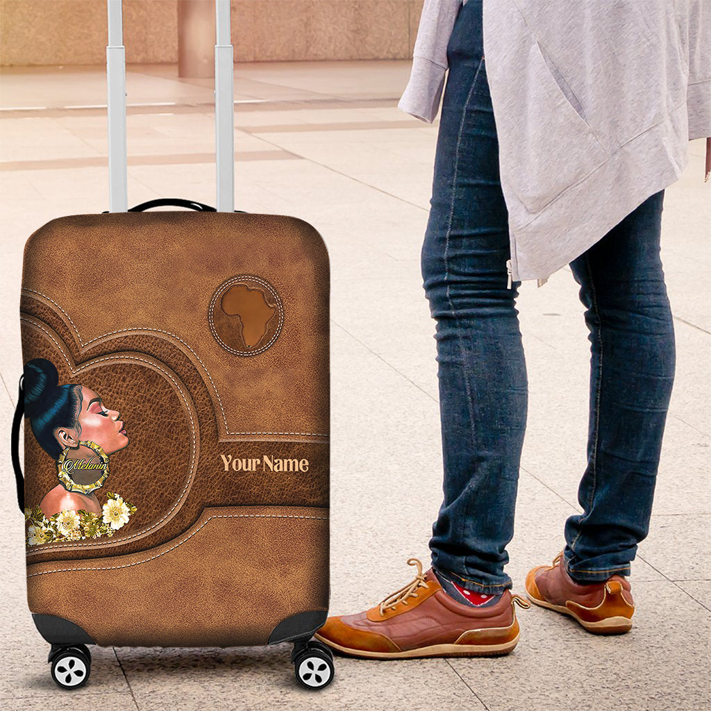Melanin - Personalized African American Luggage Cover