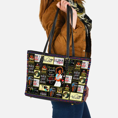 Black Nurse Life - Nurse Leather Bag