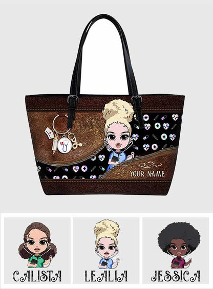 Nurse Life - Personalized Nurse Leather Bag