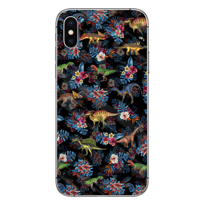 Tropical Dinosaurs Pattern - Dinosaur Phone Case