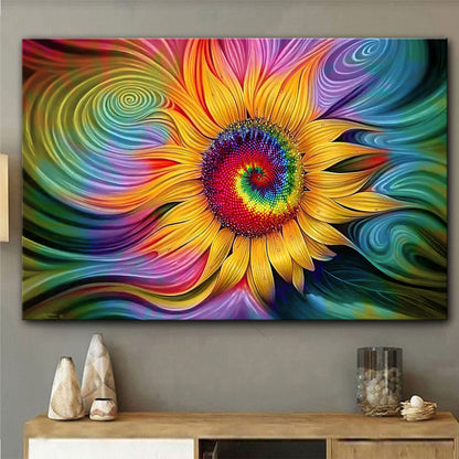 Sunflower - Hippie Canvas And Poster
