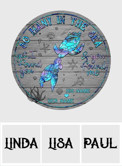 So Many In The Sea - Personalized Turtle Shaped Doormat