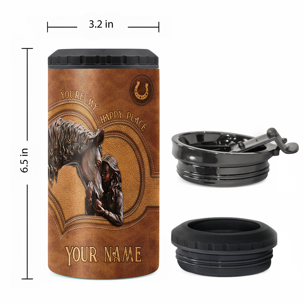 You're My Happy Place - Personalized Horse Can Cooler