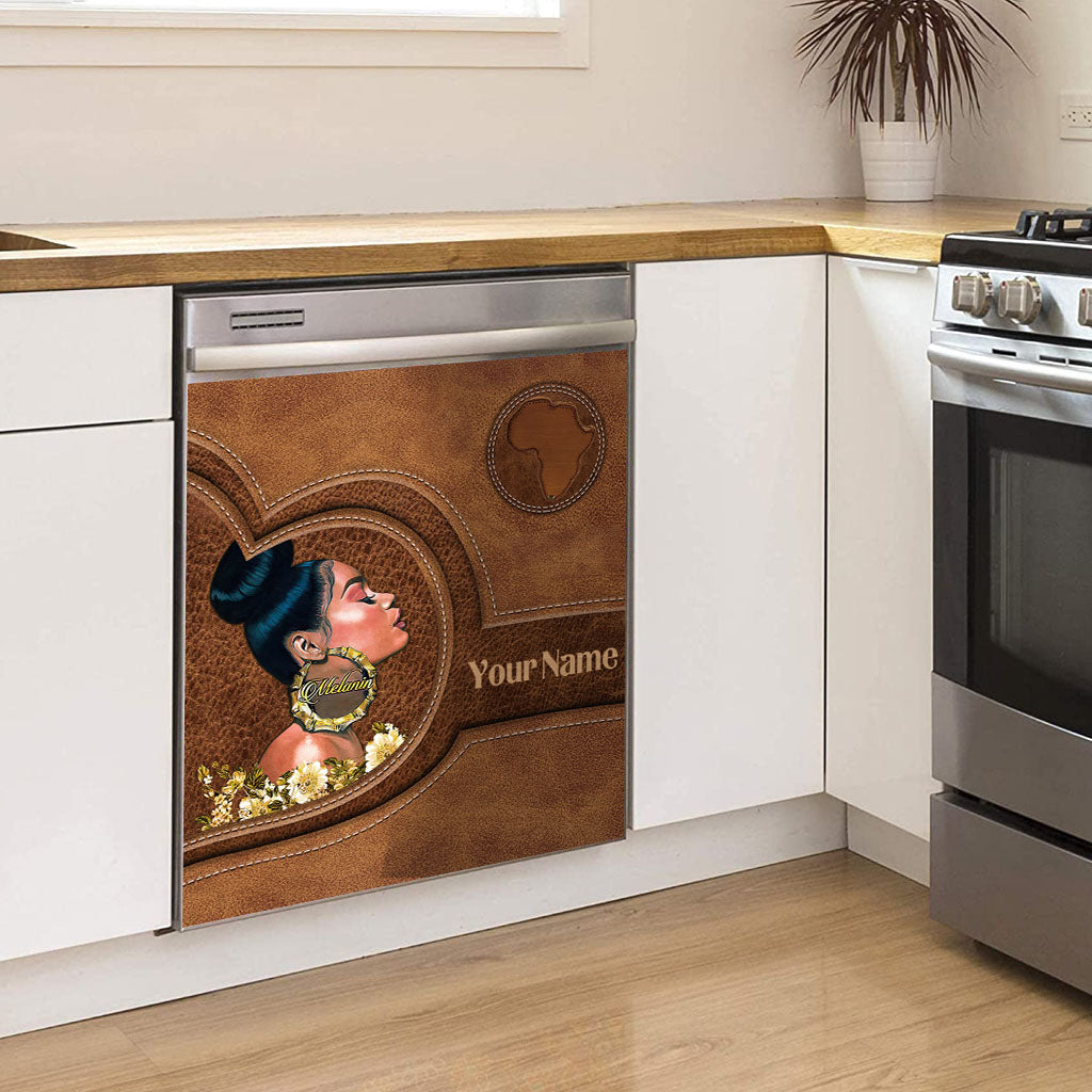 Melanin - Personalized African American Dishwasher Cover