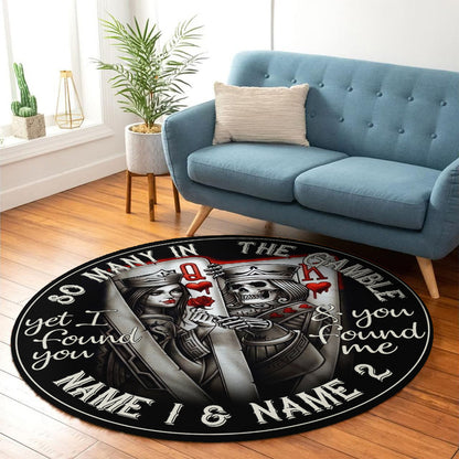 So Many In The Gamble - Personalized Poker Round Rug