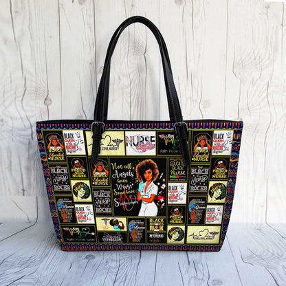Black Nurse Life - Nurse Leather Bag