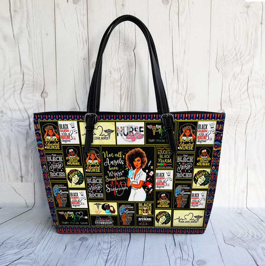 Black Nurse Life - Nurse Leather Bag