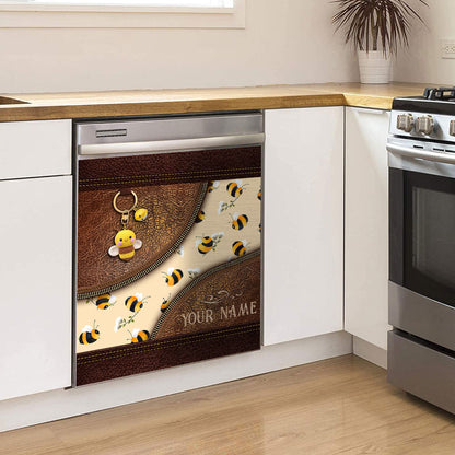 Bee Happy - Personalized Bee Dishwasher Cover