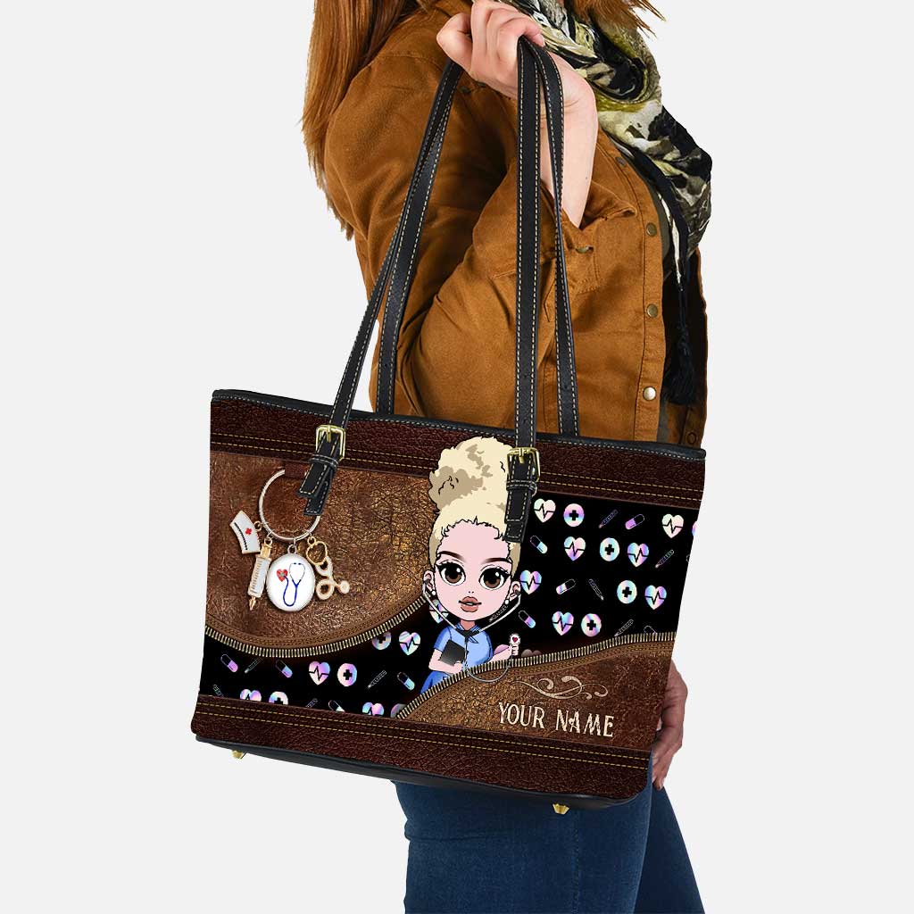 Nurse Life - Personalized Nurse Leather Bag
