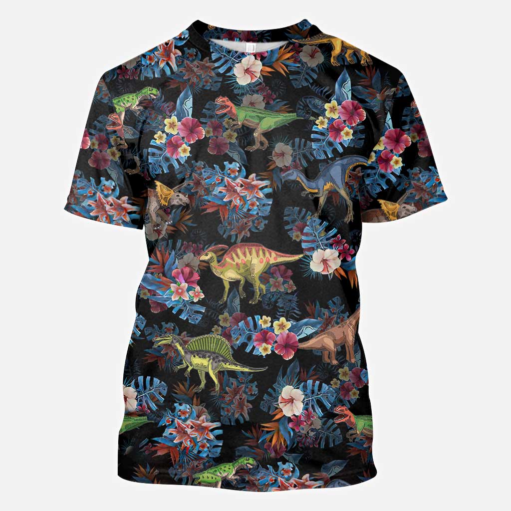 Tropical Dinosaurs Pattern - Dinosaur All Over Shirt