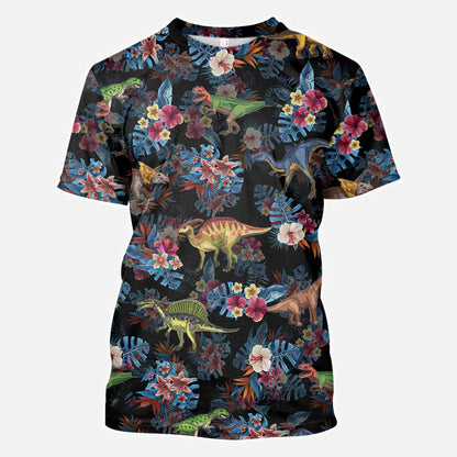 Tropical Dinosaurs Pattern - Dinosaur All Over Shirt