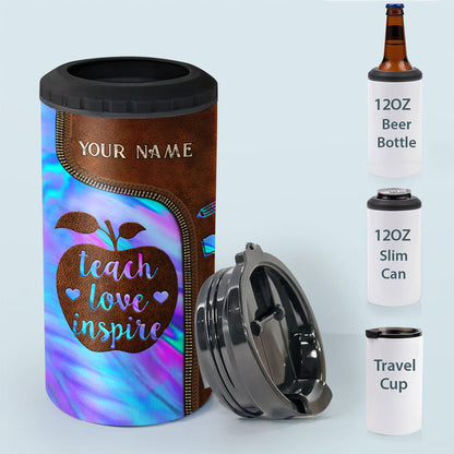 Teach Love Inspire - Personalized Teacher Can Cooler