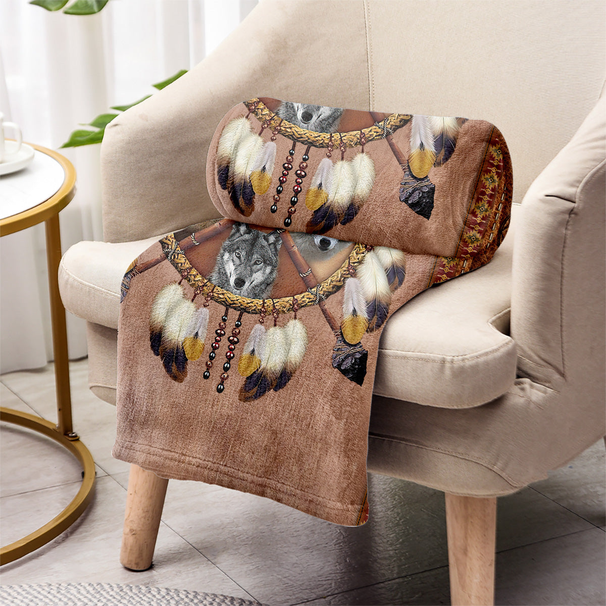 Native Blood - Personalized American Indian Blanket