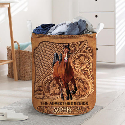 The Adventure Begins - Personalized Horse Storage Basket