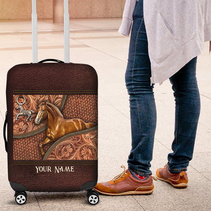 Love Horse - Personalized Horse Luggage Cover