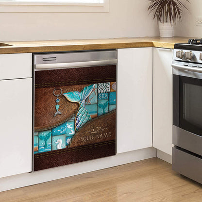 Love Mermaid - Personalized Mermaid Dishwasher Cover