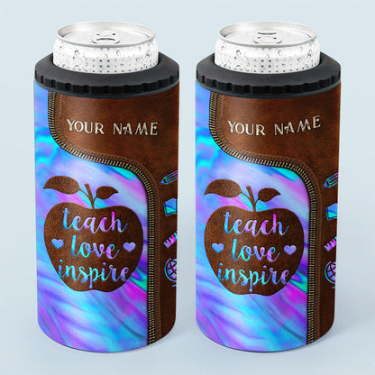 Teach Love Inspire - Personalized Teacher Can Cooler