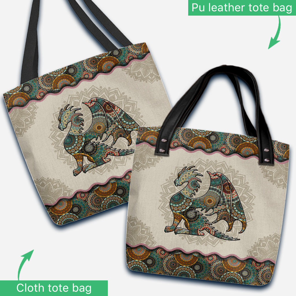 Mandala Dragon Pattern - Dragon Tote Bag
