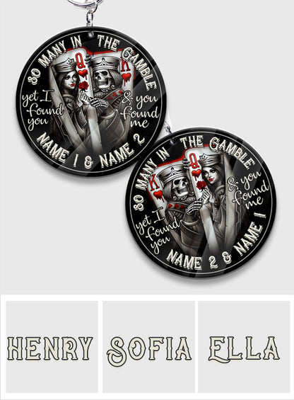 So Many In The Gamble - Personalized Poker Keychain