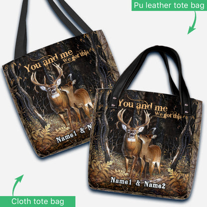 You And Me - Personalized Hunting Tote Bag