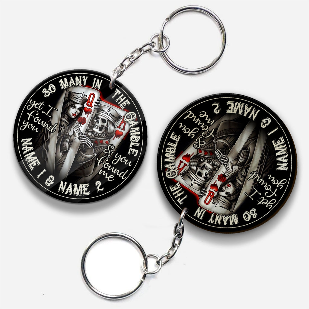 So Many In The Gamble - Personalized Poker Keychain
