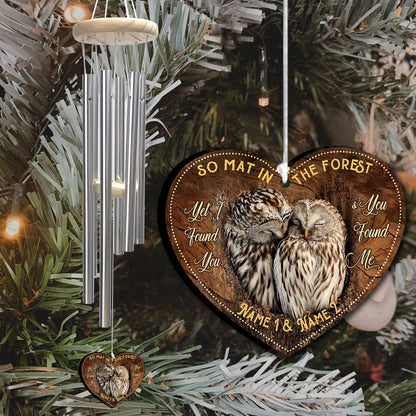 I Found You And You Found Me - Personalized Owl Wind Chime