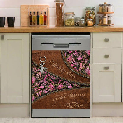 Country Girl - Personalized Hunting Dishwasher Cover