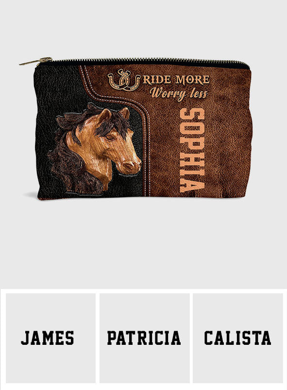 Ride More Worry Less - Personalized Horse Pouch
