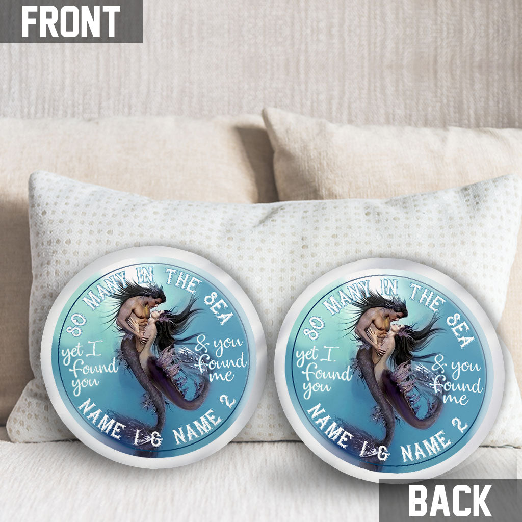 So Many In The Sea - Personalized Mermaid Shaped Pillow