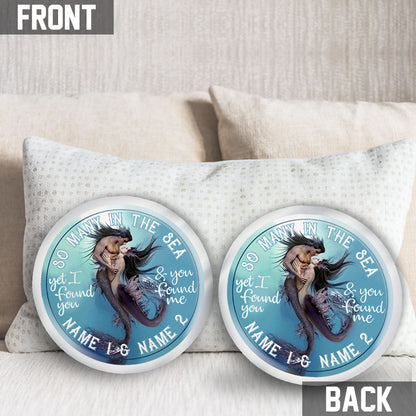 So Many In The Sea - Personalized Mermaid Shaped Pillow