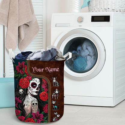 Day Of The Dead - Personalized Latina Women Storage Basket