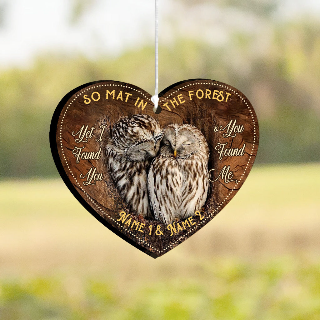 I Found You And You Found Me - Personalized Owl Wind Chime