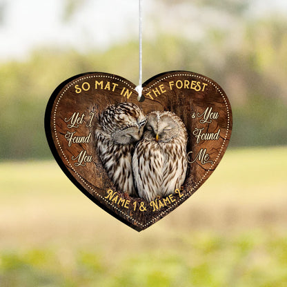 I Found You And You Found Me - Personalized Owl Wind Chime