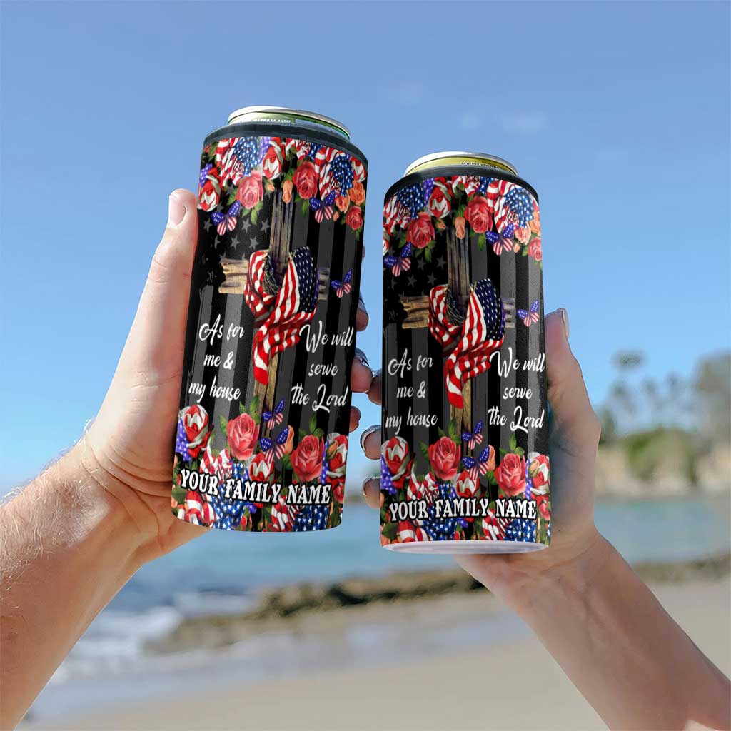 We Will Serve The Lord - Personalized Christian Can Cooler